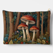 Pochette À Accessoires Forêt de champignons rétro (Verso)