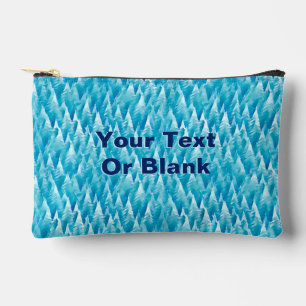 Pochette À Accessoires Forêt fractale bleue