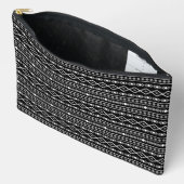 Pochette À Accessoires Formes Aztec Motif gris noir (Ouvrir)