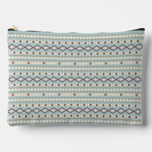 Pochette À Accessoires Formes Aztec Motif Rpt Crème Rusts Turquoise-Bleu (Recto)