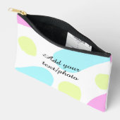 Pochette À Accessoires Formes géométriques abstraites pastel ajouter nom (Ouvrir)