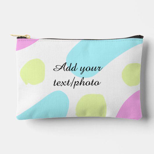Pochette À Accessoires Formes géométriques abstraites pastel ajouter nom (Recto)