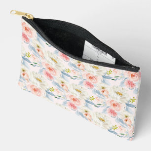Pochette À Accessoires Foulard carré ArtsApp H2 Roses rose poudré