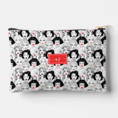 Pochette À Accessoires Foule de femmes aux lèvres rouges avec initiales m (Verso)
