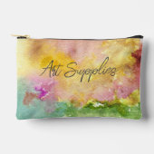 Pochette À Accessoires "Fournitures d'art" avec Arrière - plan d'aquarell (Recto)