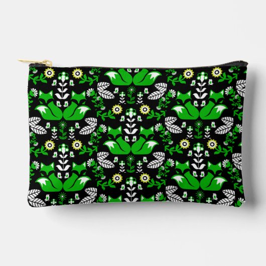 Pochette À Accessoires Fox Nordic Scandinavian Folk Art nappe (Recto)