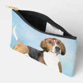 Pochette À Accessoires Foxhound Painting Cute Original Chien Art (Ouvrir)