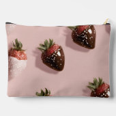 Pochette À Accessoires Fraise à base de chocolat rose pâle personnalisée (Verso)