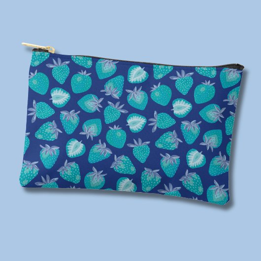 Pochette À Accessoires Fraise Bleue