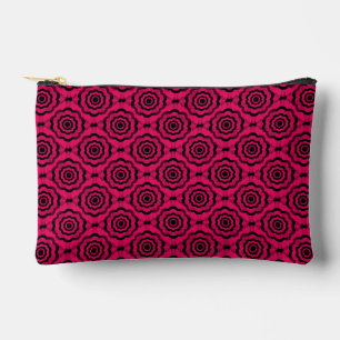 Pochette À Accessoires Framboise Fleur Noire Motif Sans Couture Petit