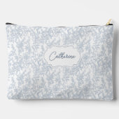 Pochette À Accessoires French Blue Toile Floral Lace Personalized (Verso)