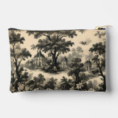 Pochette À Accessoires French Toile - Black Design on Cream (Verso)