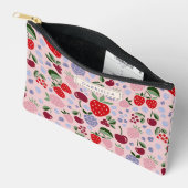 Pochette À Accessoires Fruits d'été rose Bridesmaid Personnalisé (Ouvrir)