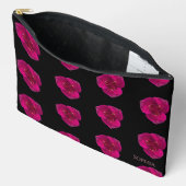 Pochette À Accessoires Fuchsia Orchidées (Ouvrir)
