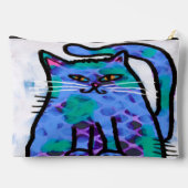 Pochette À Accessoires Funky Abstrait Art Cat (Verso)