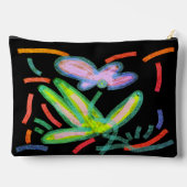 Pochette À Accessoires Funky Abstrait Floral Art (Verso)