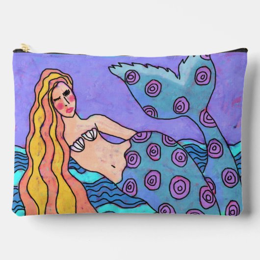 Pochette À Accessoires Funky Abstrait Mermaid Art (Recto)