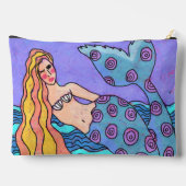 Pochette À Accessoires Funky Abstrait Mermaid Art (Verso)