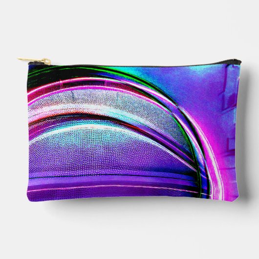 Pochette À Accessoires Funky basket violet et rose design (Recto)