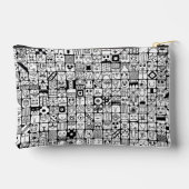 Pochette À Accessoires Funny Cartoon Faces Squares (Verso)
