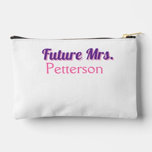 Pochette À Accessoires Futur Mme ajouter nom de la mariée enterrement de (Verso)