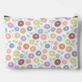 Pochette À Accessoires Fuzzy Flower Pattern Pastels on White (Verso)