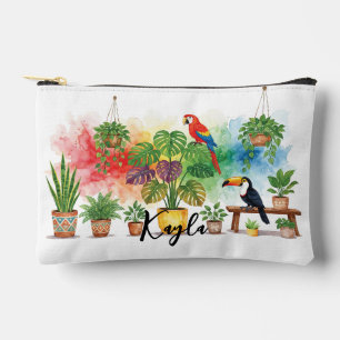 Pochette À Accessoires Garde d'ara rouge et de toucan à la maison