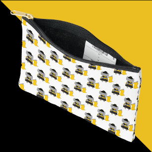 Pochette À Accessoires Garde de couleur Kawaii Chat Noir et Jaune