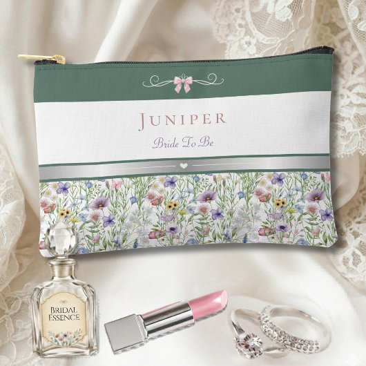 Pochette À Accessoires Garden Wedding Wildflower Bride To Be