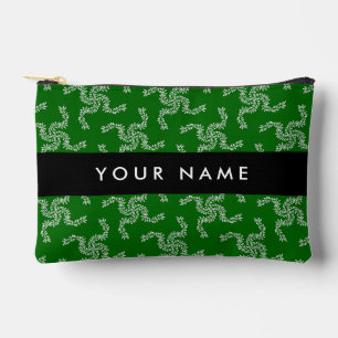 Pochette À Accessoires Garland de Noël, Vert, Votre nom, Personnaliser