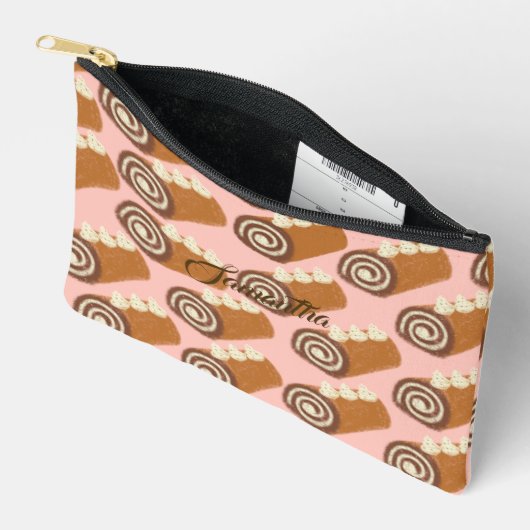 Pochette À Accessoires Gâteau à rouleaux de chocolat (Ouvrir)
