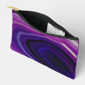 Pochette À Accessoires Géode Violet Tourbillonnant de Chute (Ouvrir)