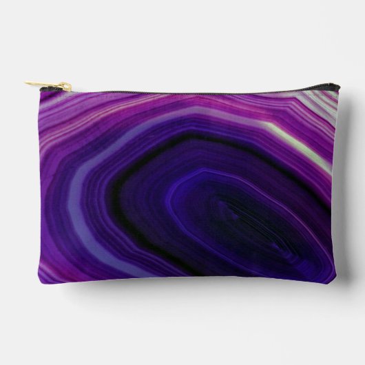 Pochette À Accessoires Géode Violet Tourbillonnant de Chute (Recto)