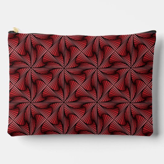 Pochette À Accessoires Géométrique 3D en rotation spirale rouge (Recto)