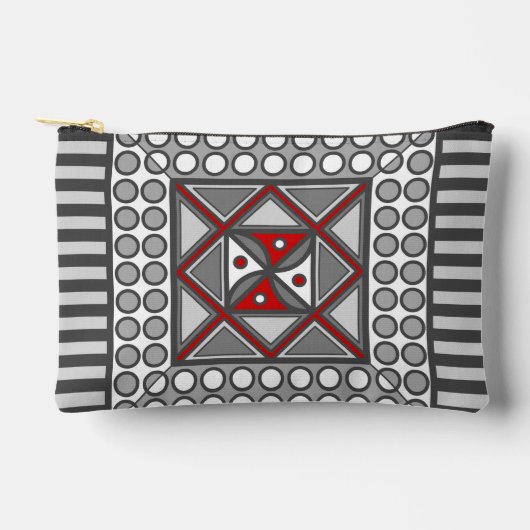 Pochette À Accessoires Géométrique Alterné (Recto)