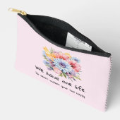 Pochette À Accessoires Gerbera flowers positive words pink (Ouvrir)