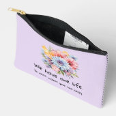 Pochette À Accessoires Gerbera flowers positive words purple (Ouvrir)