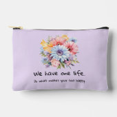 Pochette À Accessoires Gerbera flowers positive words purple (Recto)