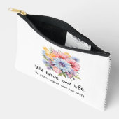 Pochette À Accessoires Gerbera flowers positive words white (Ouvrir)