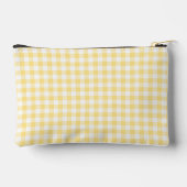 Pochette À Accessoires Gingham Jaune Beurre Monogrammé (Verso)