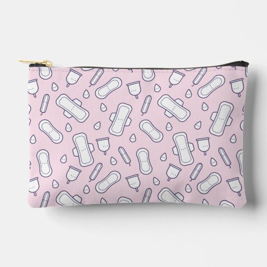 Pochette À Accessoires Girl Pastel Pink Cartoon Pad Première période (Recto)