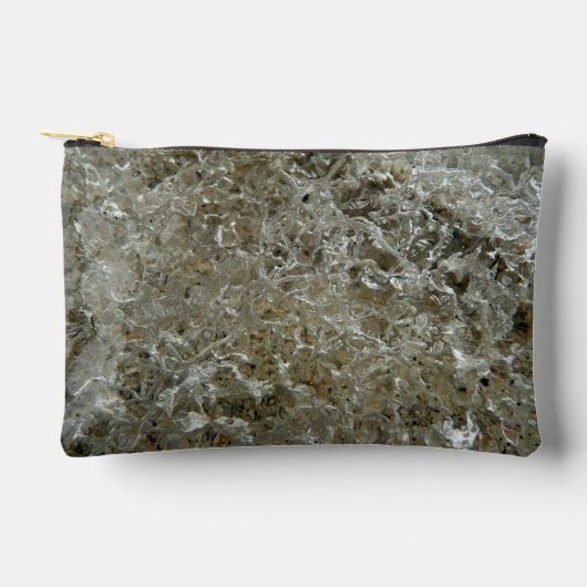 Pochette À Accessoires Glace glaciaire Texture nature Abstraite (Recto)