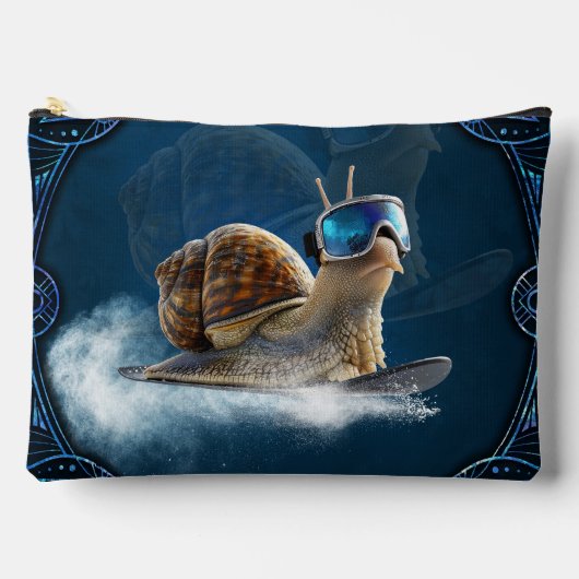 Pochette À Accessoires Glacière que le reste, l'escargot de snowboard. (Recto)