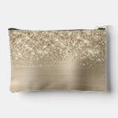 Pochette À Accessoires Glittery Pale Gold Glam Name (Verso)