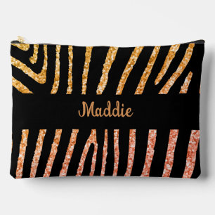 Pochette À Accessoires Glittery Zebra Stripes Motif