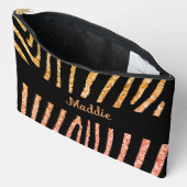 Pochette À Accessoires Glittery Zebra Stripes Motif (Ouvrir)