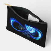 Pochette À Accessoires Glowing infinity with blue rose (Ouvrir)