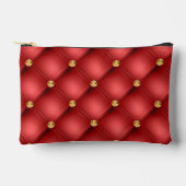 Pochette À Accessoires Gold et Red Diamond Tufted (Recto)