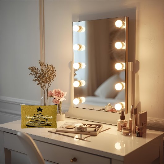 Pochette À Accessoires Golden Black Pouch