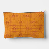 Pochette À Accessoires Golden Lotus Grid Motif - Le Lotus Blanc (Verso)